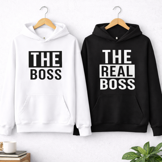 The Boss and The Real Boss Hoodie Pair