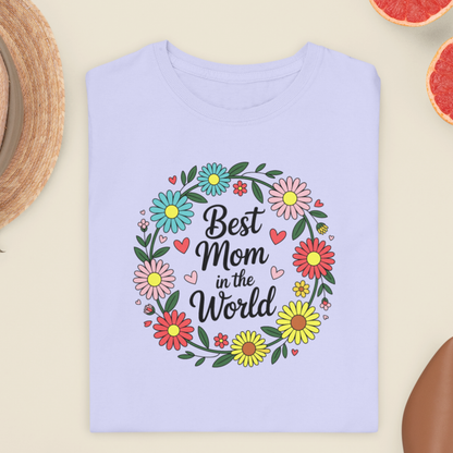 Best Mom T-Shirt Mother's Day Gift Lavender