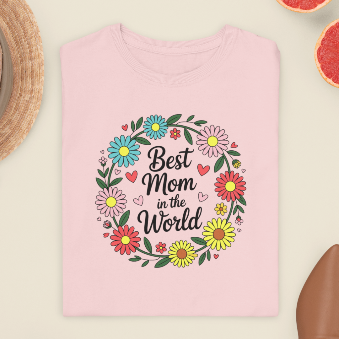 Best Mom T-Shirt Mother's Day Gift Pink