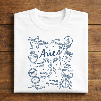 white aries folded
