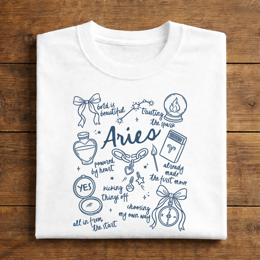 white aries folded