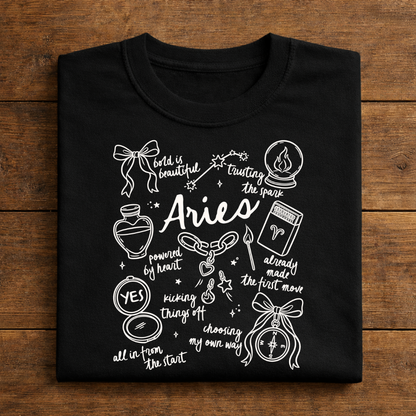 black aries folded