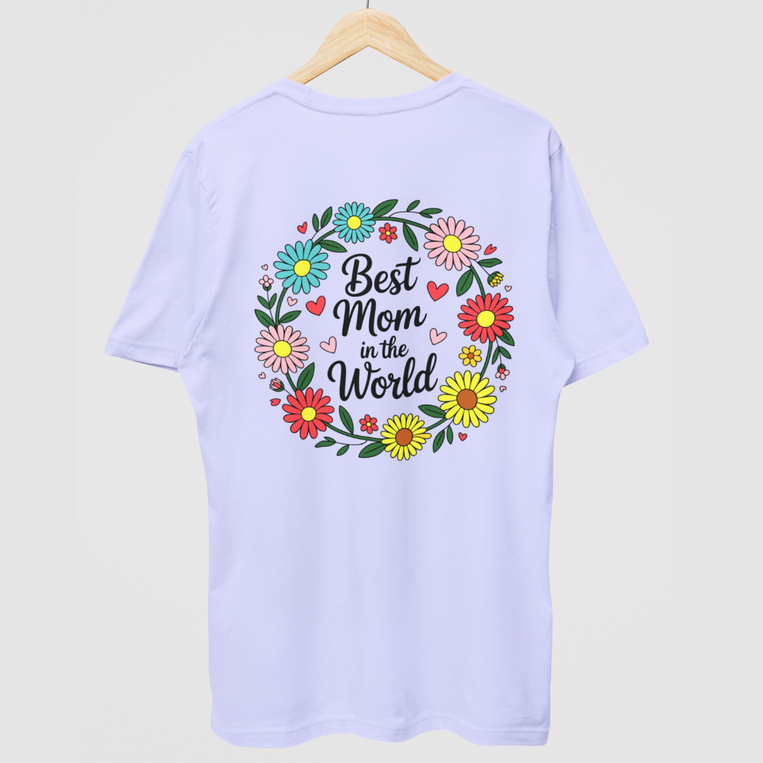 Best Mom T-Shirt Mother's Day Gift Lavender Hanging
