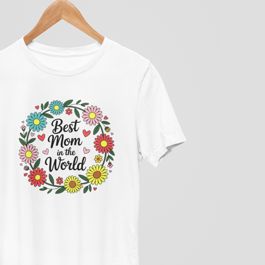 Best Mom T-Shirt Mother's Day Gift White Hanging 2