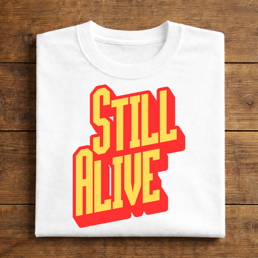 samay raina still alive t shirt white folded