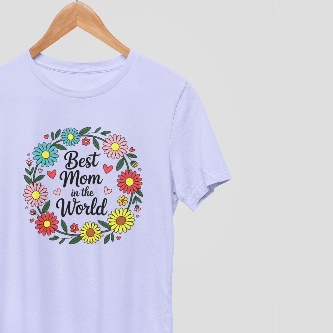 Best Mom T-Shirt Mother's Day Gift Lavender Hanging 2