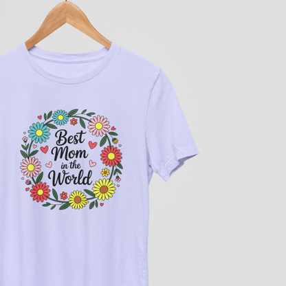 Best Mom T-Shirt Mother's Day Gift Lavender Hanging 2