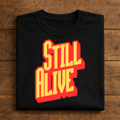 samay raina still alive t shirt black folded