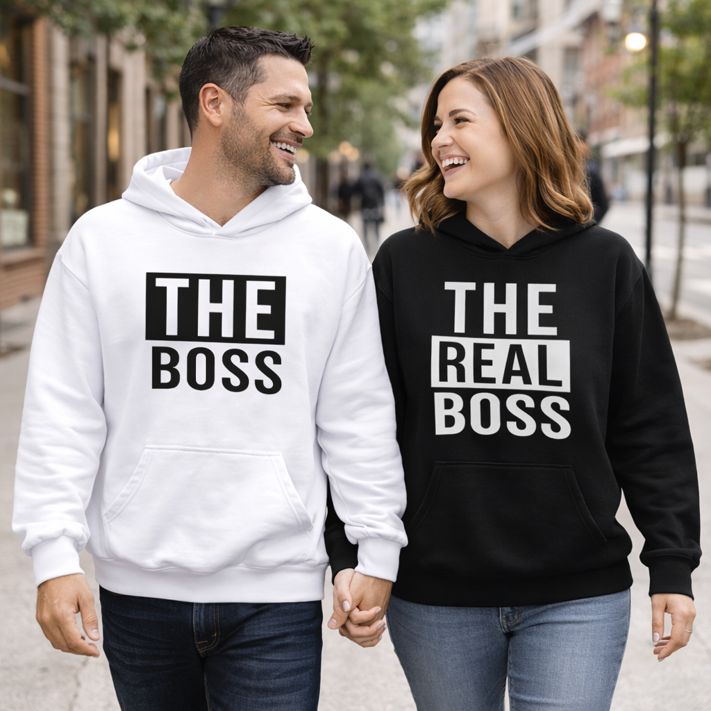 The Boss and The Real Boss Hoodie Pair