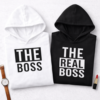 The Boss and The Real Boss Hoodie Pair