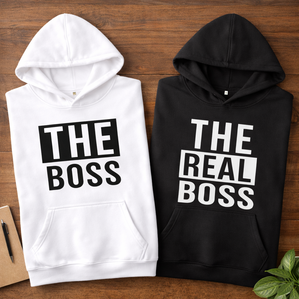 The Boss and The Real Boss Hoodie Pair